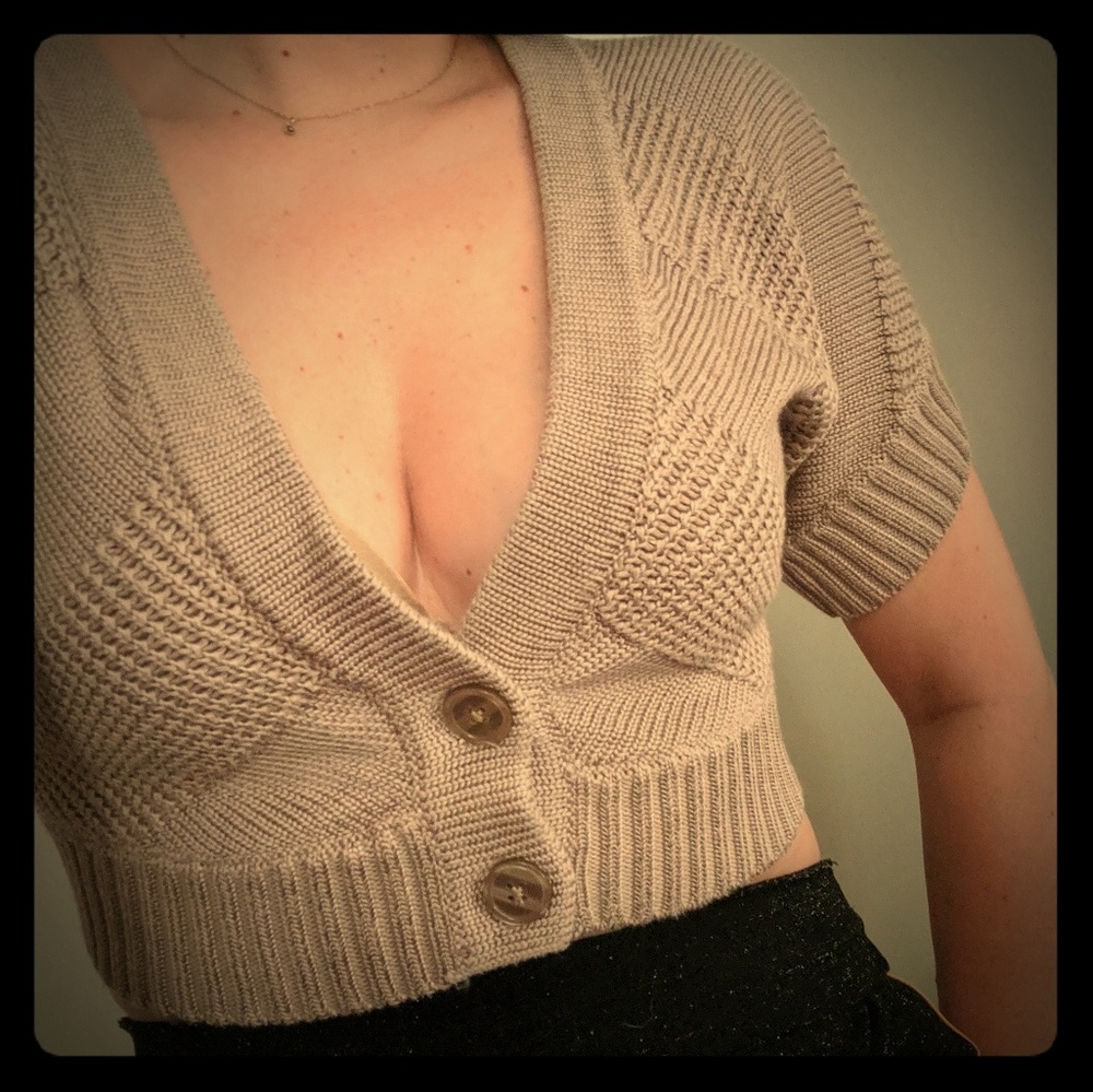 Short sleeve cardigan